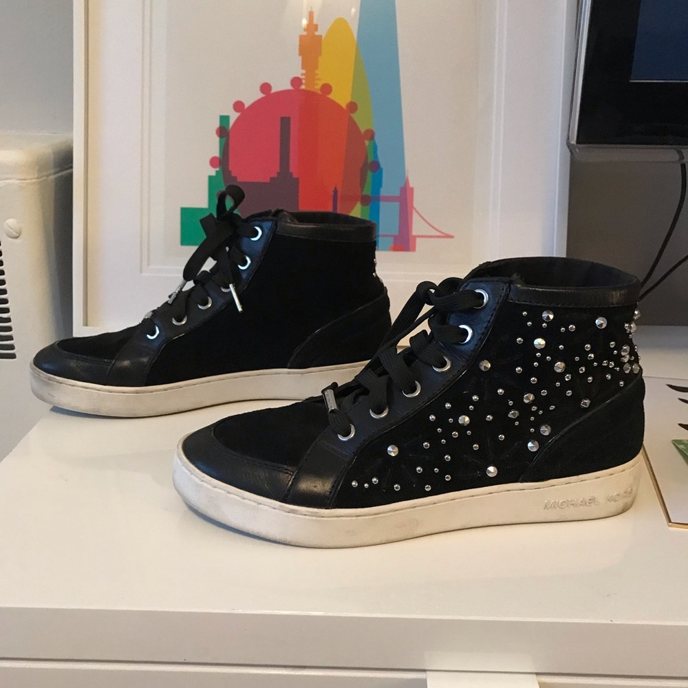 Michael Kors black and white high tops
